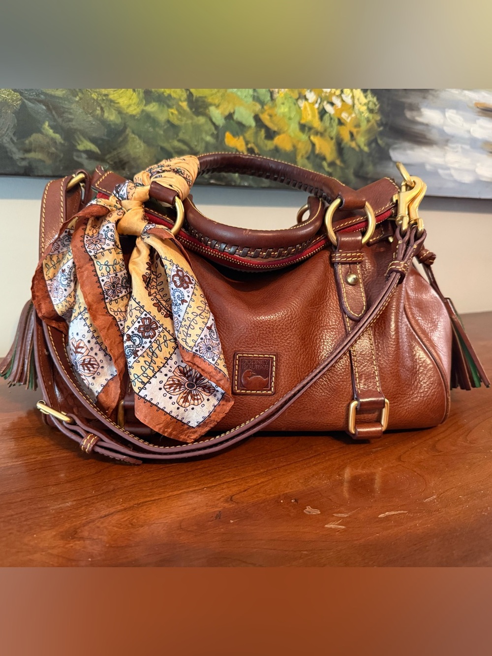 🤎 Dooney & Bourke OG Florentine Satchel // Chestnut 🤎 - Picture 3 of 16